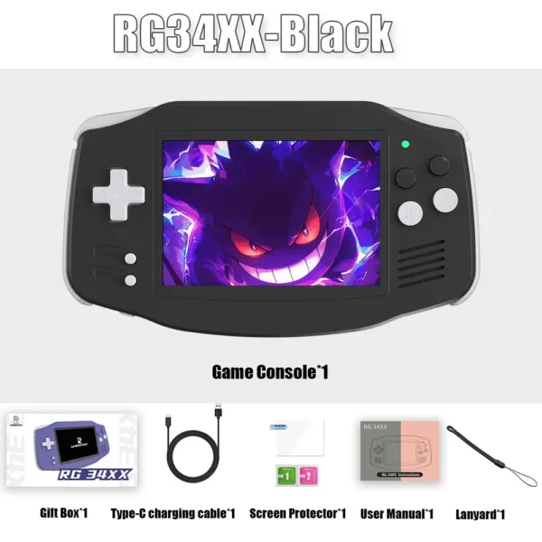 ANBERNIC RG34XX Entry Level Retro Handheld Game Console, 3.4-inch IPS Screen HDMI-compatible, 3500 mAh Battery - Image 9