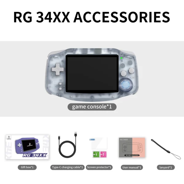 ANBERNIC RG34XX Entry Level Retro Handheld Game Console, 3.4-inch IPS Screen HDMI-compatible, 3500 mAh Battery - Image 15