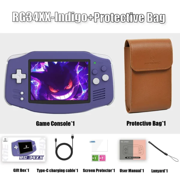 ANBERNIC RG34XX Entry Level Retro Handheld Game Console, 3.4-inch IPS Screen HDMI-compatible, 3500 mAh Battery - Image 10