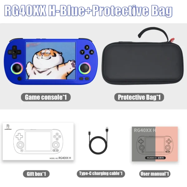 ANBERNIC RG40XX H 64-Bit Linux-Powered  Entry Level Retro Handheld Gaming Console Featuring a 4.0'' IPS Display, 5G WiFi Connectivity, Bluetooth Support, and HD Output Capability - Image 10