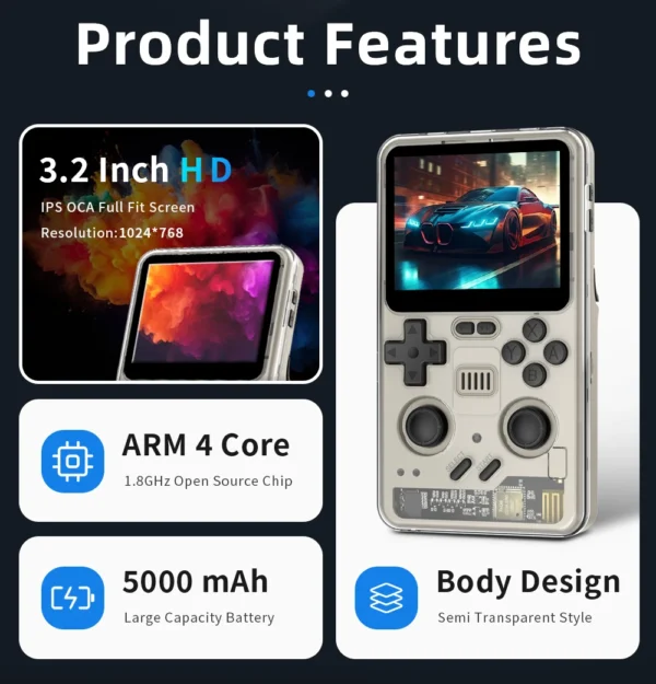 POWKIDDY RGB20PRO Entry Level Retro Handheld Gaming Console, 3.2-inch IPS Screen, Built-in WiFi,  Bluetooth - Image 24