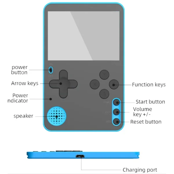 K10 Ultra Thin Handheld Gaming Console, 2.4 inch Srceen, 500 Classic Games Built-in - Image 6