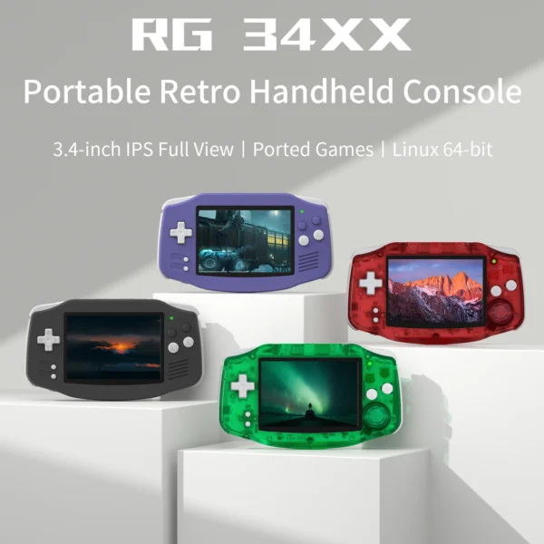 ANBERNIC RG34XX Entry Level Retro Handheld Game Console, 3.4-inch IPS Screen HDMI-compatible, 3500 mAh Battery - Image 17