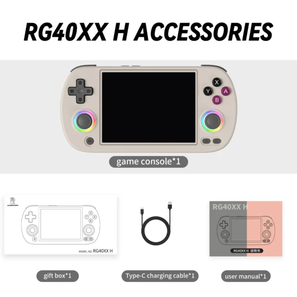 ANBERNIC RG40XX H 64-Bit Linux-Powered  Entry Level Retro Handheld Gaming Console Featuring a 4.0'' IPS Display, 5G WiFi Connectivity, Bluetooth Support, and HD Output Capability - Image 20