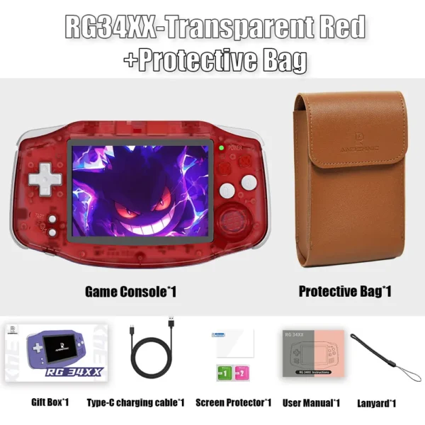 ANBERNIC RG34XX Entry Level Retro Handheld Game Console, 3.4-inch IPS Screen HDMI-compatible, 3500 mAh Battery - Image 11