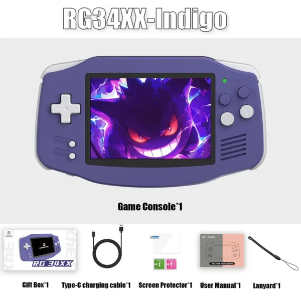 ANBERNIC RG34XX Entry Level Retro Handheld Game Console, 3.4-inch IPS Screen HDMI-compatible, 3500 mAh Battery - Image 7