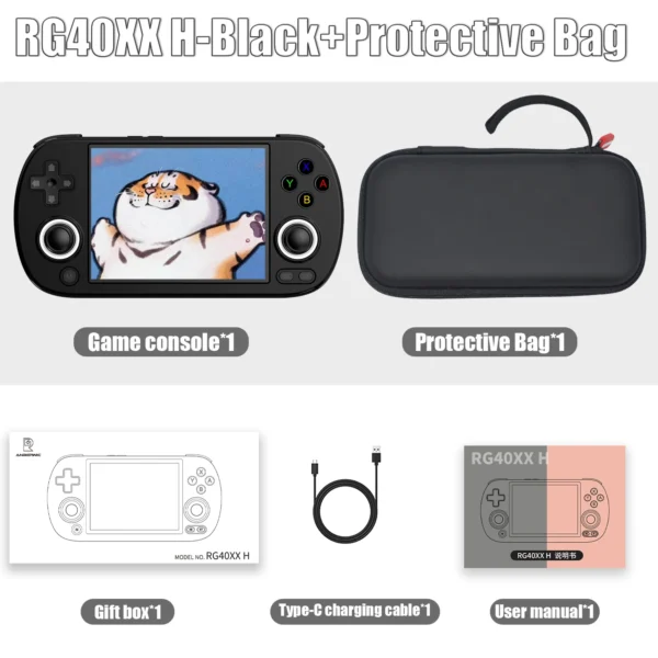 ANBERNIC RG40XX H 64-Bit Linux-Powered  Entry Level Retro Handheld Gaming Console Featuring a 4.0'' IPS Display, 5G WiFi Connectivity, Bluetooth Support, and HD Output Capability - Image 8