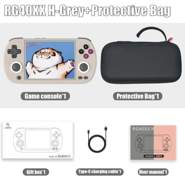 ANBERNIC RG40XX H 64-Bit Linux-Powered  Entry Level Retro Handheld Gaming Console Featuring a 4.0'' IPS Display, 5G WiFi Connectivity, Bluetooth Support, and HD Output Capability - Image 9